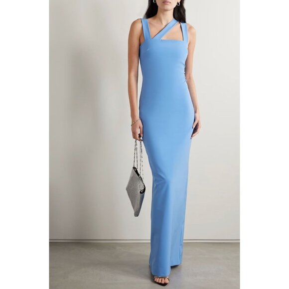 ET OCHS The River Crepe Evening Gown Lake Womens Size 4 - Picture 1 of 11